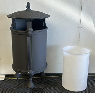 Neri 18 1/2’’ x 41’’ Galvanized Steel Decorative Trashcan