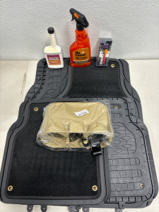 (1) Diesel Conditioner (1) New Finish Wax Ceramic Coating (1) Scratch Revive Repair Kit (1) Cup Holder (2) Set of 4 Front and Back Floor Mats