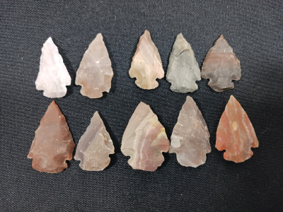 (10) Stone Arrowhead Points