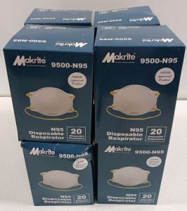 (8) Makrite 9500-N95 Disposable Respirator 20pks