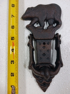 8" Cast Iron Bear Door Knocker