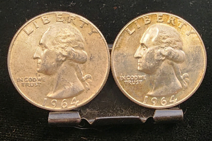 (2) 1964 90% Silver Quarters&mdash; Verified Authentic