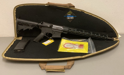 Wise Arms LLC Model WA-15B 5.56/.223 Multi-Cal Wylde 16" MLOK AR Style Rifle With Canvas Bag, Magazine, Lock And Manual. 3 Round Test Fired, Spent Rounds Included.&mdash;WA-B11506
