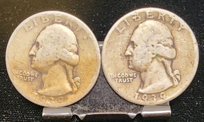 (2) 1939 90% Silver Quarters&mdash; Verified Authentic