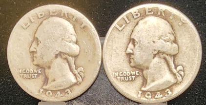 (2) 1943 90% Silver Quarters&mdash; Verified Authentic