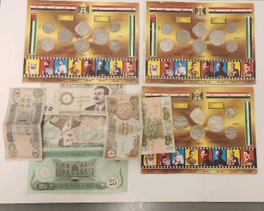 Collector Souvenir Iraqi Currency Coins And Bills