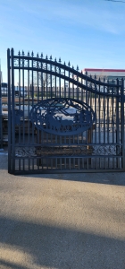 14ft Black Wildlife Wrought Iron Gate
