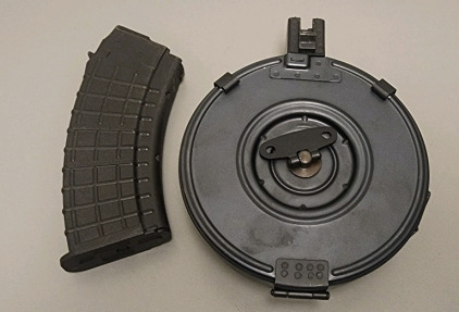 75 Round Drum 7.62 AK style Magazine, Standard 7.62 AR Magazine
