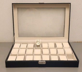 Swanson Two Tone Watch With 24 Watch Display Case