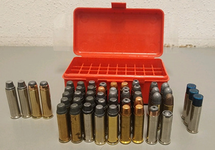 (4) .44 MAG Rounds, (3) .38 Special Shot Shells, (43) Assorted Tip .38 Spl Rounds