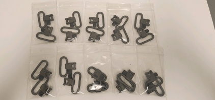 (10) UNC 1 1/4 Military OD Rifle Sling Swiv Pair- US Made For Old And New Stocks