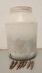 Tub of Unspecified Ammo Marked With TW-70 On Casing Base