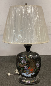 Vintage Hand Painted Foreign Bird Lamp (Works!)