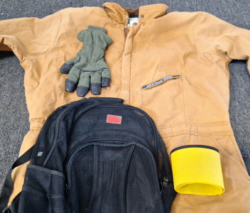 Outdoor snowsuit and backpack