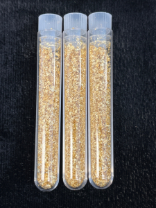 (3) Tubes of gold flakes