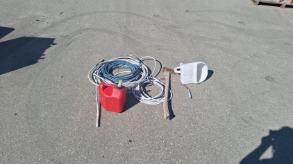 Hose, axe, & 2 gallon gas tank