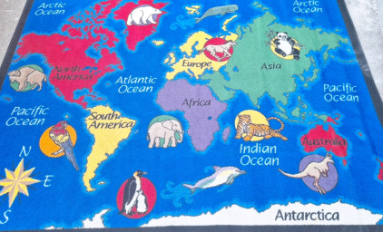 World map rug