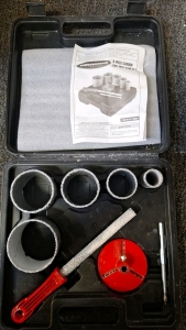 Carbide grit hole saw set
