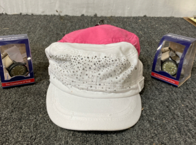 (3) Women&rsquo;s Hat (2) Smith and Wesson Field Watch