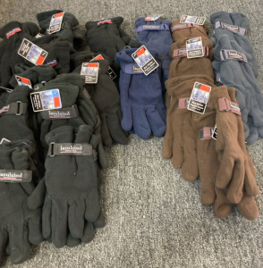 (20) Pairs of New Fleece gloves with tags