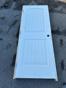 6ft x 32&rdquo; White Door w/ Doorframe