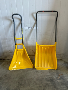 (2) Yellow Snow Shovels, (1) 25&rdquo; and (1) 20&rdquo; with Gray Handle (SP18)