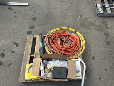 Extra Fine 8&rdquo; Stack Dado Set, (3) Shop Vac Extensions , (3) Hoses, Wobblelight Replacement Bulb, Box of Misc. Consturction Supplies