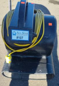 All Star Namco Centrifical Air Mover Model WT3SPD-W. Powers on