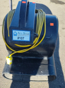 All Star Namco Centrifical Air Mover Model WT3SPD-W. Powers on