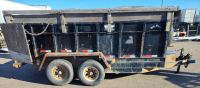 19'x6.8' Hydraulic Dump Trailer, Double Doors and Tool Box. It Does Lift 14' Enclosure