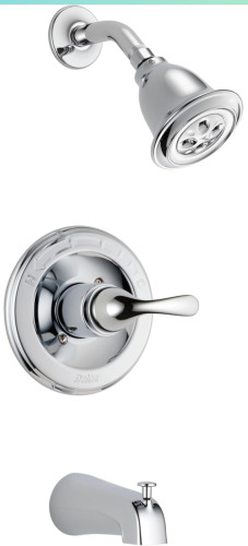 DELTA FAUCET T13420-H2OT Classic Tub & Shower, 10.00 x 7.00 x 10.00 inches, Chrome