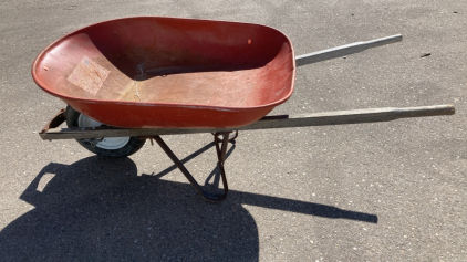 Red-Orange Wheelbarrow