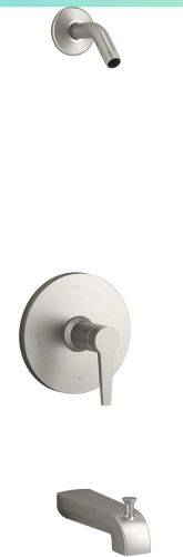 Kohler Pitch Rite-Temp bath and shower trim set, less showerhead