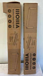 (2) Bamboo Over The Stove Spice Shelf For Kitchen