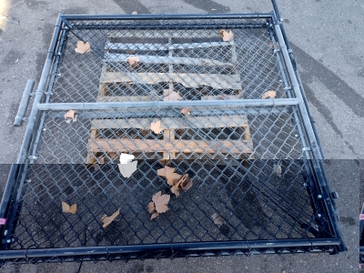 (2) Cyclone Fence Gates 5'*5" Black