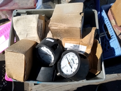 Assorted nuts bolts gages 7.trerice pressure gauge 160psi