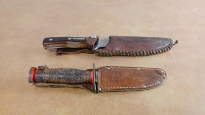 (2) Hunting Knives with Sheaths
