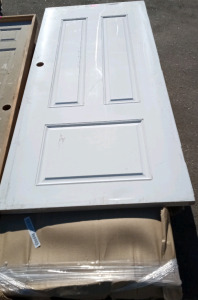 (2) white doors 79" by 35"7/8
