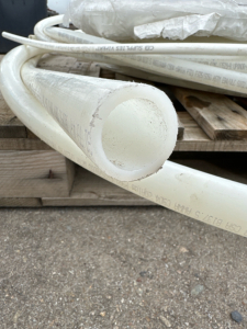 Coil of White Flexible Pipe