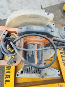 Rigid Chop Saw powers on