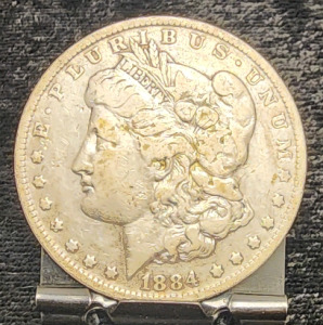 1884 Morgan Silver Dollar, "O" Mint Stamp- Authentication Unavailable