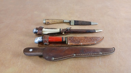 (4) Vintage Knives with Sheaths