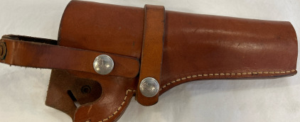 Hunter Co. Right-Handed Leather Pistol Holster (Open Tip Style)