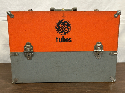 1960&rsquo;s GE Electronics Case w/ Capacitors & Various Parts For Vintage TV&rsquo;s Plus Audio Recording Tape Reels