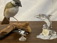 Bird Knick Knacks & Crystal Dolphin Figurine - 2