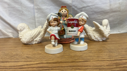Figurines, Including Milk Glass And Campbell&rsquo;s Soup