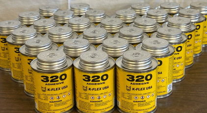 (29) Brand New! 320 Adhesive K-Flex USA-1/2 Pint Cans