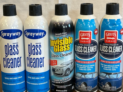 (5) Brand New! Foam Glass Cleaner-19 Oz Cans