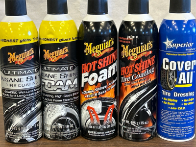 (5) Brand New! Cans Of Tire Foam & Coating
