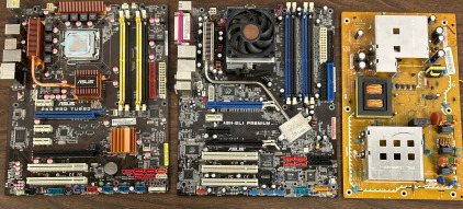 Asus P5Q Pro Turbo Intel P45 Motherboard LGA775, Asus A8N-SLI-Premium-UAYZ Motherboard & Sanyo 1LG4B10Y04800 Power Supply Board